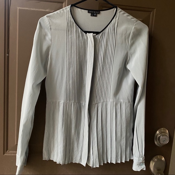 Theory a brand blouse size P - Blue - Picture 2 of 6